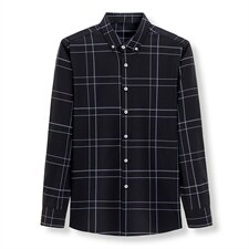 DN72252男式服装2023年秋新款衬衫男长袖翻领休闲四季可穿衬衣P68，男装衬衫，电商B360
