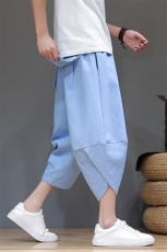 牛仔裤男夏季宽松七分裤风大码休闲小脚萝卜裤哈伦裤219-WK30，男装牛仔裤，星座219