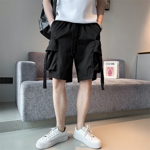 Z686男士潮流短裤青少年大口袋五分裤2022夏季新款裤中裤图片
