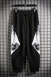 7XL-M挂拍2022春夏新款九分卫裤男胖子潮男慵懒风裤子加肥加大码图片