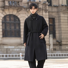 全羊毛设计师款毛呢大衣冬装中长款外套男装N95180-P505控879，男装毛呢大衣，电商A355（原A415）