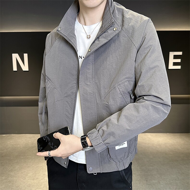 2025新款秋季夹克外套男士立领衣服潮流新品男装上衣 A225-8815图片