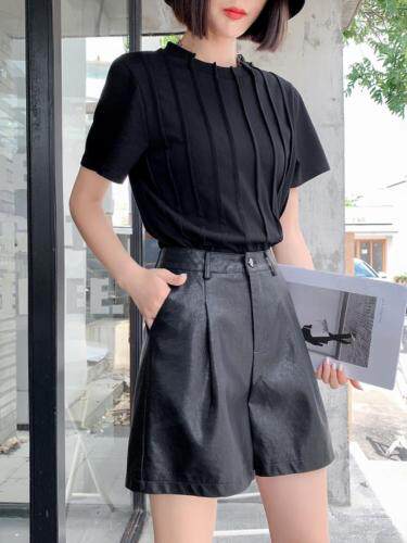 秋季皮短裤，其它，卡薇尔