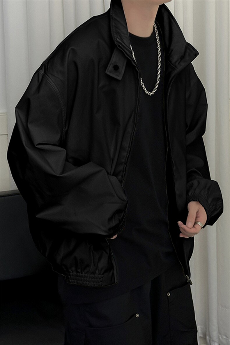 秋季新款现货短款夹克外套男宽松休闲立领上衣A351-AJ2598-P125,男装夹克,电商A351