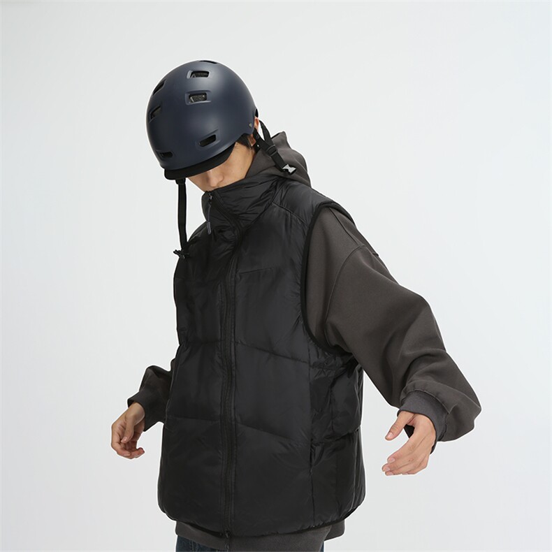南夏乔装2025冬季新款日系纯色立领羽绒马甲面包服潮流白鸭绒马夹,男装背心/马甲,电商S006（B521）