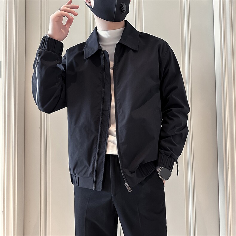 痞帅炸街潮流翻领夹克男士外套社会小伙店主风301C-JK13-P98控138，男装夹克，星座301C（原B323）