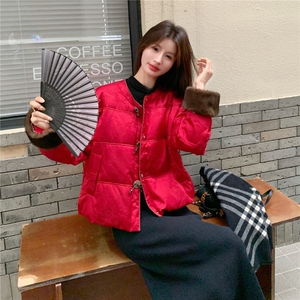 新款 冬季风红色90绒羽绒服2C098-9062P275K398图片