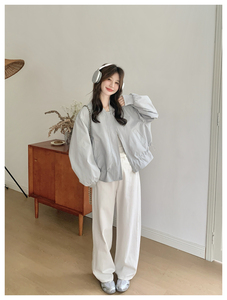 设计感抽绳收腰百搭棒球服夹克上衣女春新款小个子休闲显瘦短外套图片