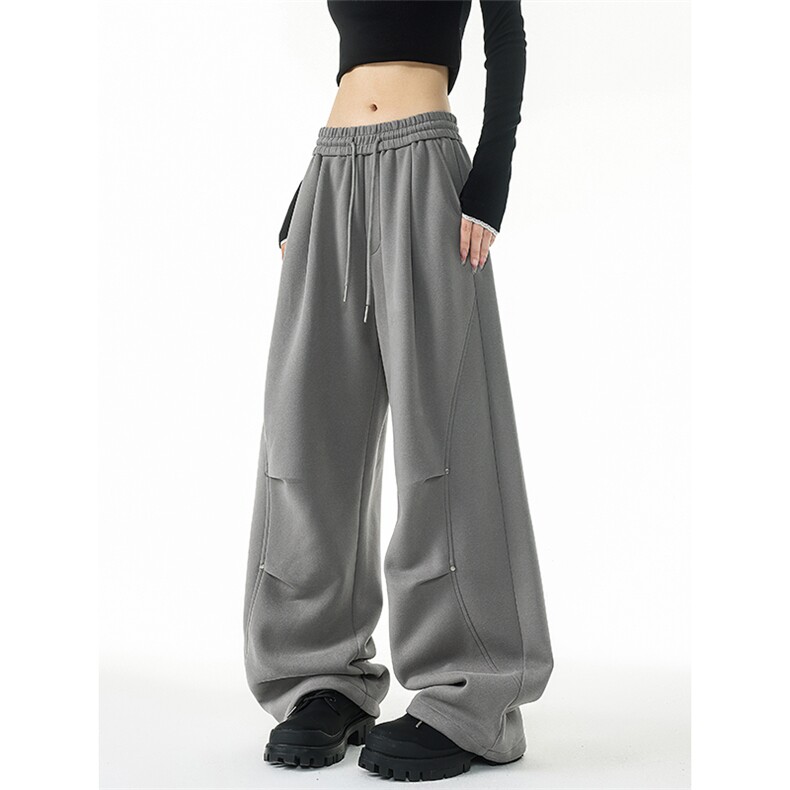 特批P38无差价秋季380g铆钉拼接褶皱华棉痞帅大码休闲卫裤男K5941，男装休闲裤，电商A001-1