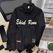 1中性华夫格大码M-5XL日系港风情侣七分袖衬衫男QCS7010P45控68，男装衬衫，星座226-2