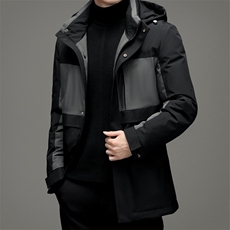 外套男装2023新款冬季外套宽松休闲厚连帽羽绒棉服ZELD9810-P290，男装羽绒服，电商B212（原钱塘6029）