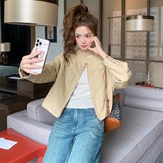 新款现货主推蛋白皮皮衣外套2509-P145-K208，女装短外套，2C129