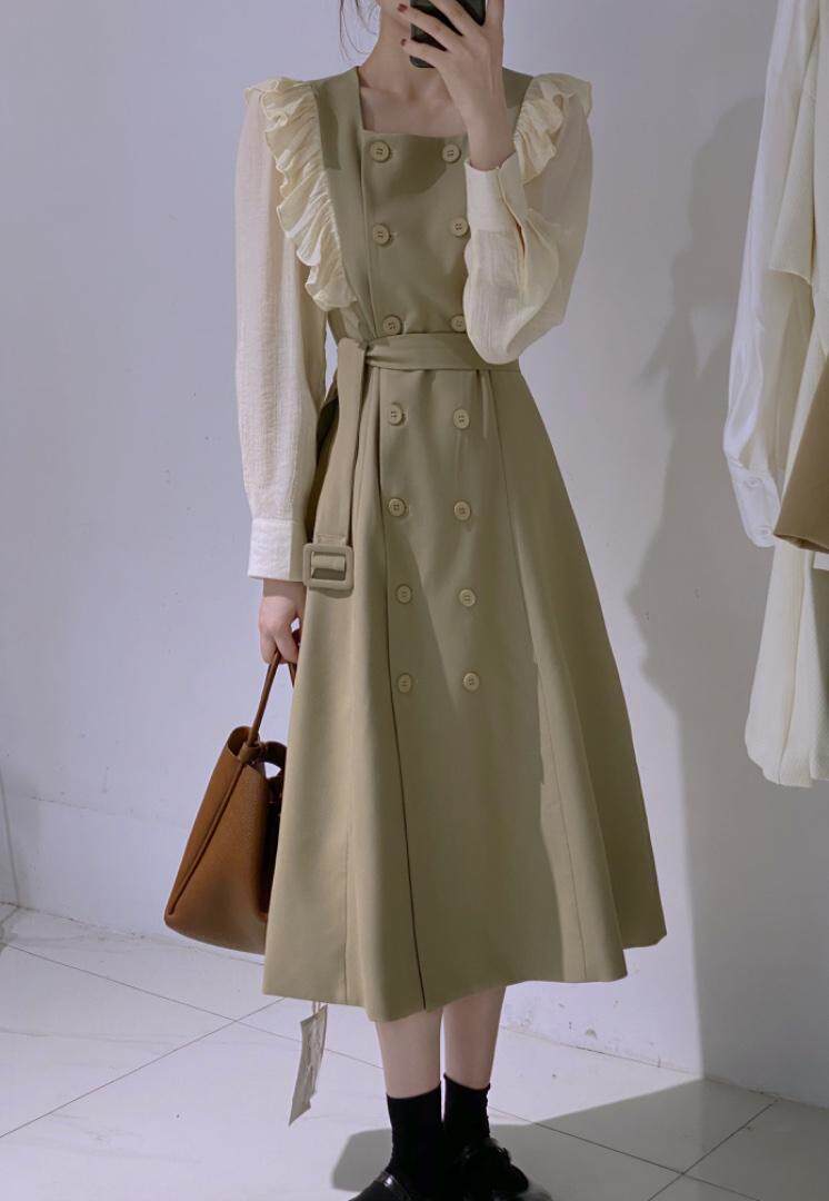 拼接连衣裙，女装连衣裙，驿谷