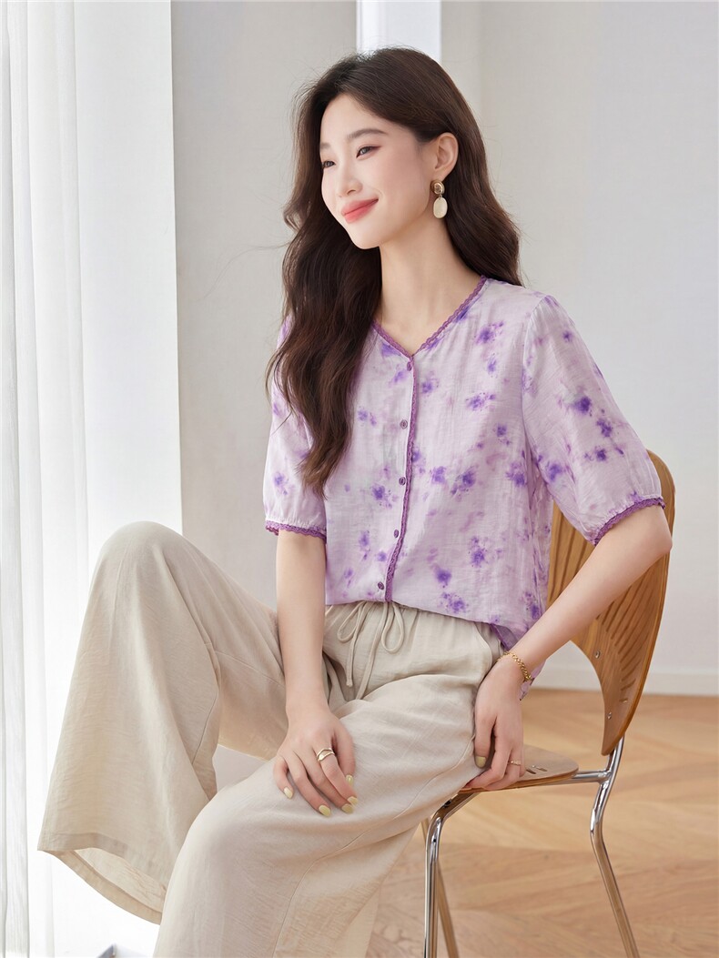 现货。2026年夏季时尚领宽松阔腿裤裙裤套装女两件套,女装套装/套裙,依万里