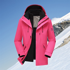 户外连帽男女新款三合一防风防水登山服石墨烯保暖外套H6188-P90，男装棉衣，星座1403A