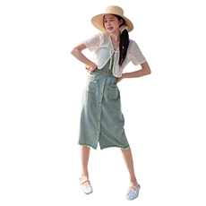 【预售5月6号出货】新款时尚吊带牛仔连衣裙+短款防晒开衫套，女装套装/套裙，先锋丽姿