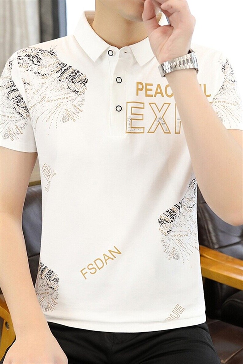25004-P35春季休闲时尚T恤男短袖打底衫商务休闲修身短袖POLO衫,男装T恤,电商D310B-1