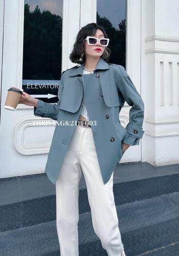 短款风衣外套，女装风衣，斯瑞威