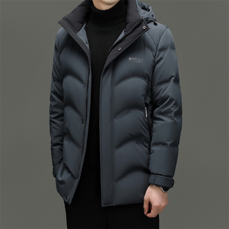 DF31805钱塘2020-2时尚简约冬季厚款连帽中年男士羽绒服P303,男装羽绒服,钱塘207-2