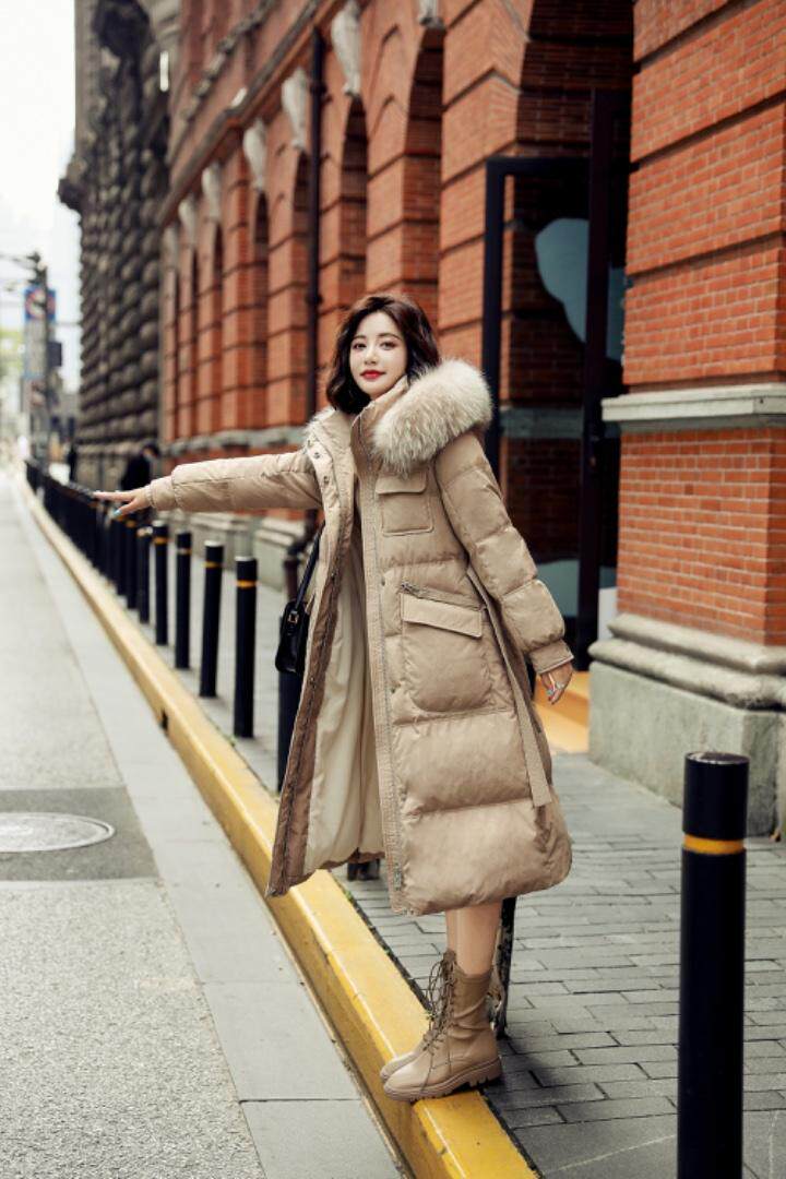 90绒加长款羽绒服，女装羽绒服，卡西姆