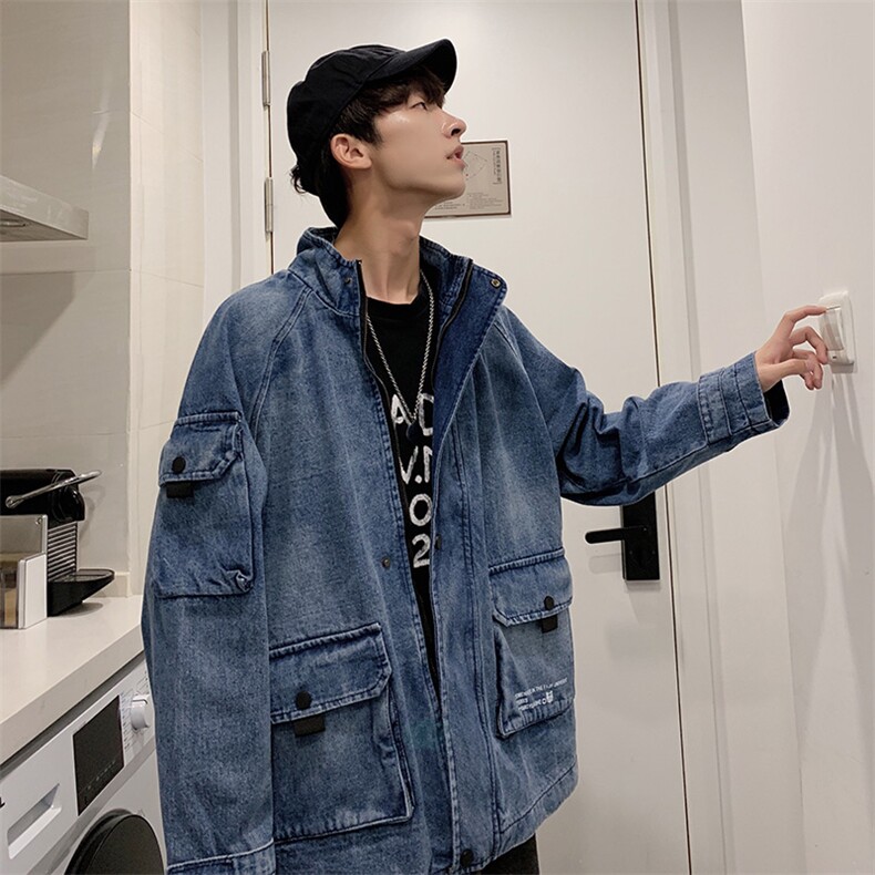19/秋冬港风男士潮流宽松牛仔夹克情侣外套003/P98(控价108）,男装夹克,星座1506-1