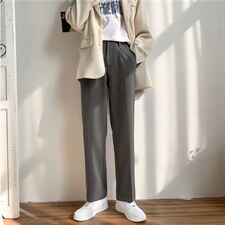 秋季休闲长裤男士新款坠感西裤ins潮牌西装裤宽松直筒裤XK990-p35,男装西裤,星座1008-1