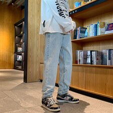 男直筒休闲牛仔裤纯色K1427P35,男装休闲裤,星座1116-2