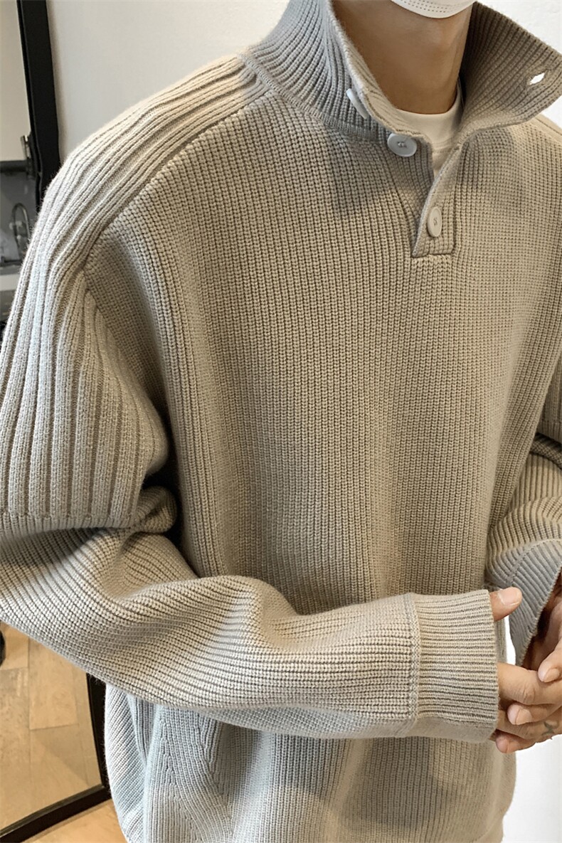 (风）秋冬新款高克重1结构织法可变高领翻领毛衣TM08-P83,男装针织衫/毛衣,星座1315