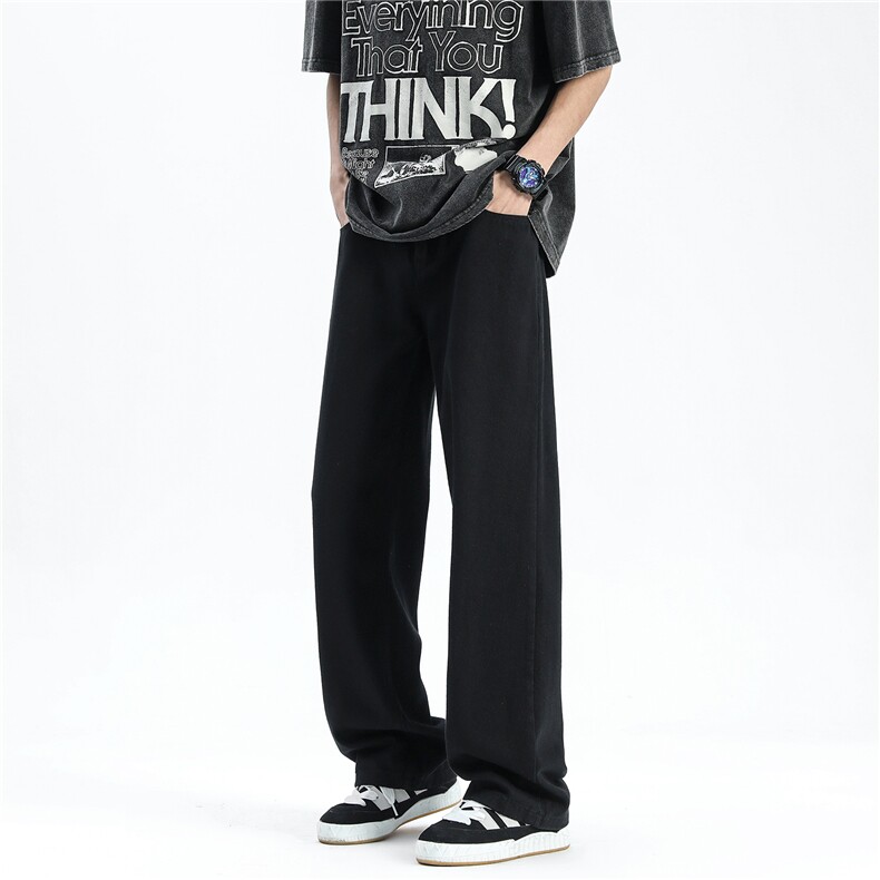 得物抖音美式基础款牛仔裤纯色牛仔裤k25p40控68，男装牛仔裤，星座1011-1