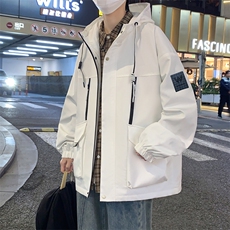 秋季新款潮牌连帽休闲工装多口袋外套男女A436-D209-P65，男装夹克，电商A436