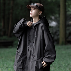 冲锋衣外套男女宽松春秋户外工装防水登山服连帽情侣夹克，男装夹克，星座410-6（原星座1304-1）