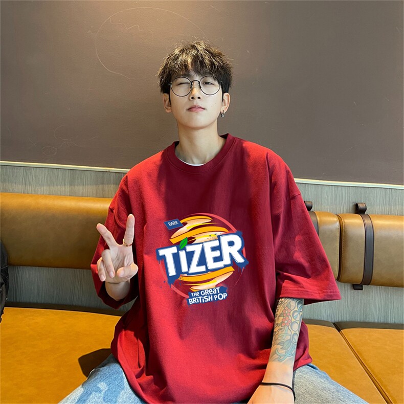 220g纯棉美式夏季短袖t恤男DT409-特批19控38,男装T恤,电商B370