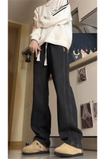 美式高街直筒牛仔裤男款阔腿微喇宽松百搭裤子潮牌KZ007P60，男装牛仔裤，电商B312