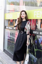 新款气质连衣裙，女装连衣裙，蓝芝衣秀