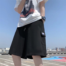日系复古多口袋工装男潮街头bf大码宽松阔腿五分裤DK27P32，男装休闲裤，星座1116-2