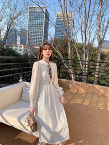 秋季新款韩版时尚修身显瘦气质高雅淑女连衣裙图片