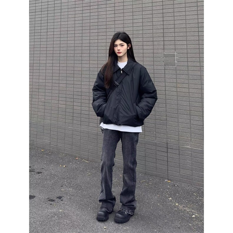 美式抖音质量渐变牛仔裤堆积感vintage直筒修身微喇裤男女,男装牛仔裤,星座516A