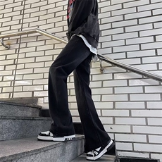 美式高街牛仔裤男痞子帅2023冬季新款ins宽松暗黑长裤RK1242-P45，男装牛仔裤，星座412-3