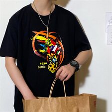 2021春夏圆领大码印花短袖T恤宽松男上衣体恤衫qt5030/T589，男装T恤，电商A012