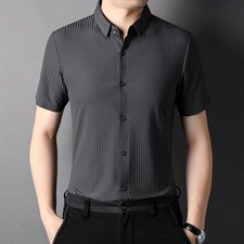 新款夏季男装上衣休闲短袖百搭宽松衬衫男士衬衣潮流上衣P58，男装衬衫，星座1105-3