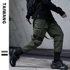 2021春秋季新款潮牌大口袋工装裤男士潮流运动休闲裤A438-5133，男装休闲裤，电商A438