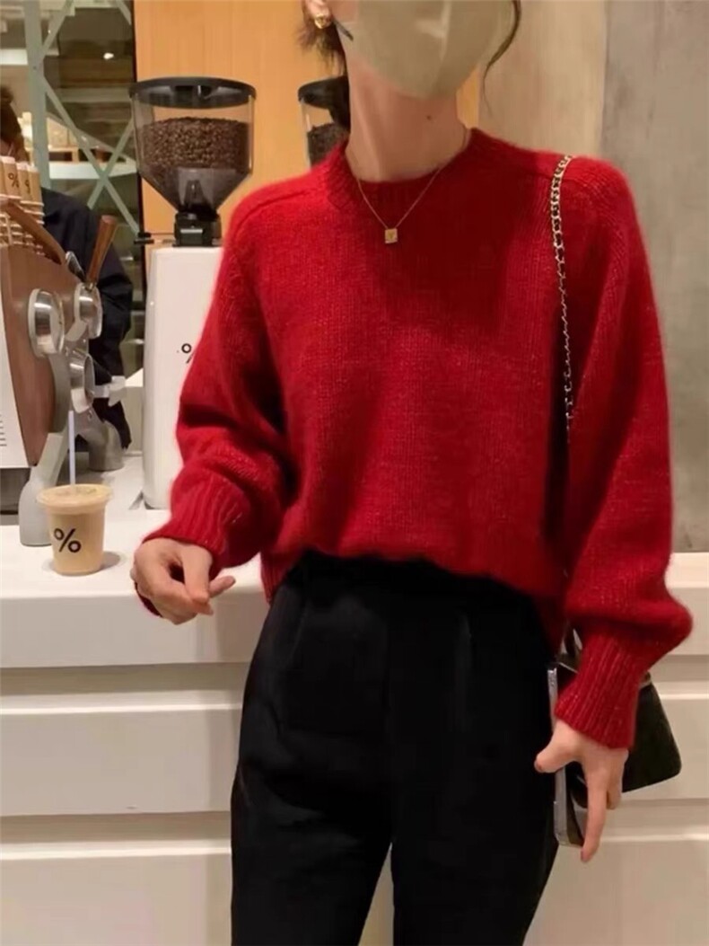 2025年秋季时尚百搭通勤简约休闲套衫，女装针织衫/毛衣，思途羊绒