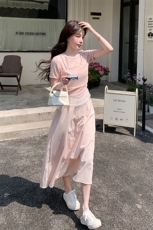 现货！现货！现货！假两件连衣裙2C212-G71-P135-K188，女装连衣裙，2C212