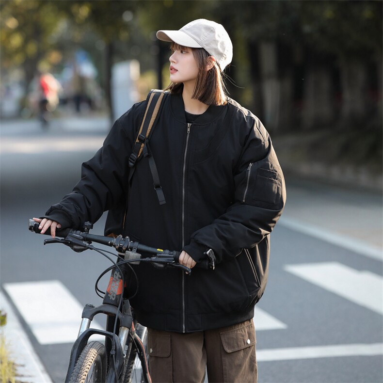 棒球服外套男女棉服美式潮牌复古高级感男装宽松飞行员M0822-P98,男装棉衣,星座308B-2