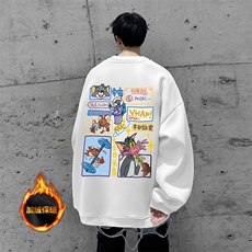 抖音供货、复合重磅加绒现货圆领卫衣宽松D223A-JR-YL2348-特P33，男装卫衣，电商019-1
