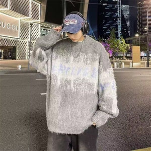 美式毛衣潮牌2024冬季慵懒小众设计感针织衫情侣款上衣MZ745-P49图片
