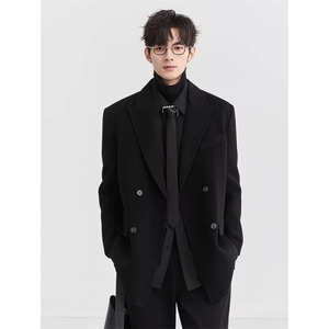 男西装外套毛呢双排扣西服正装新郎结婚礼服大码S-5XL JAK26 P77图片