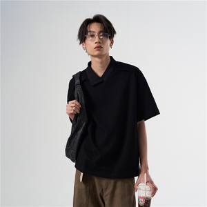 美式极简解构翻领短袖POLO衫男高级感上衣TA1005-P30图片
