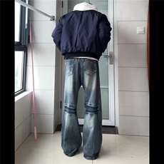 1506-1/JN1331/P48外套男款翻领棒球服藏青色飞行员夹克男上衣服，男装夹克，星座1506-1