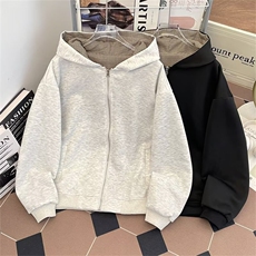 1506-1/WY1891/P59新款卫衣港风宽松简约连帽卫衣开衫男女同款，男装卫衣，星座1506-1